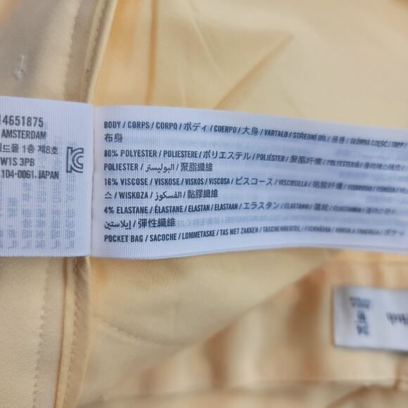 Abercrombie & Fitch Curve Love Tailored Shorts Size 18 Yellow 5" Inseam - Picture 6 of 10